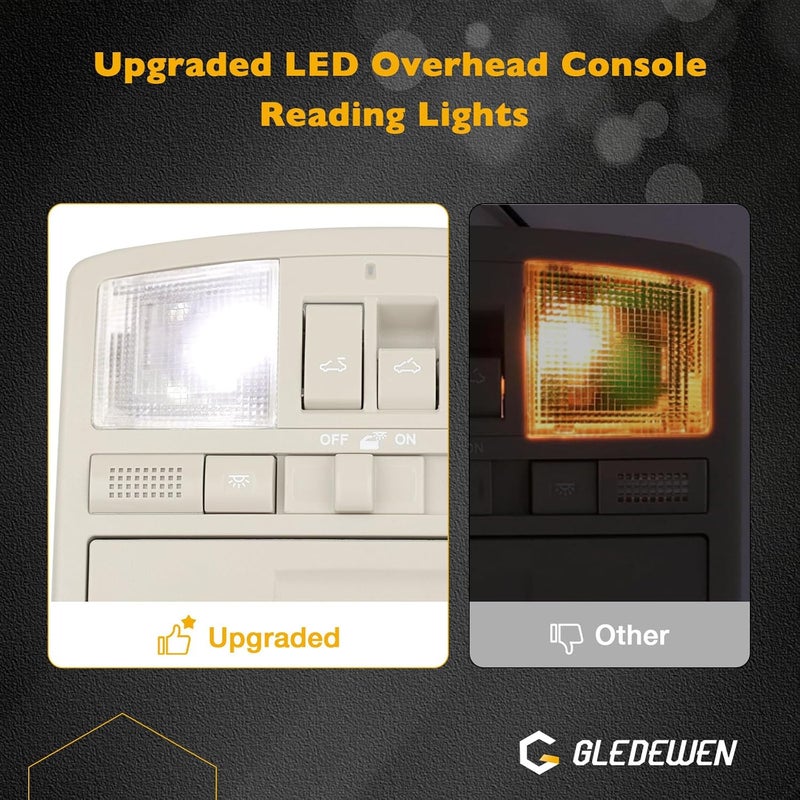 Gledewen وحدة إضاءة LED للقراءة في الكونسول العلوي بديل لسيارة مازدا 6 2009-2013، CX9 2010-2015، نسخة مطورة من وحدة مفتاح السقف - Image 3